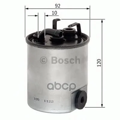 Фильтр Топливный Mercedes-Benz: Sprinter 95-06, V-Class 96-03, Vito Автобус 96-03, Vito Фургон 97-03 Bosch арт. F026402044