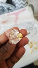 10 Uds acrílico Perillas de cristal tirador del cajón del armario perilla de manija de puerta en forma de diamante de la perilla de gabinete accesorio de muebles para el hogar sin tornillos