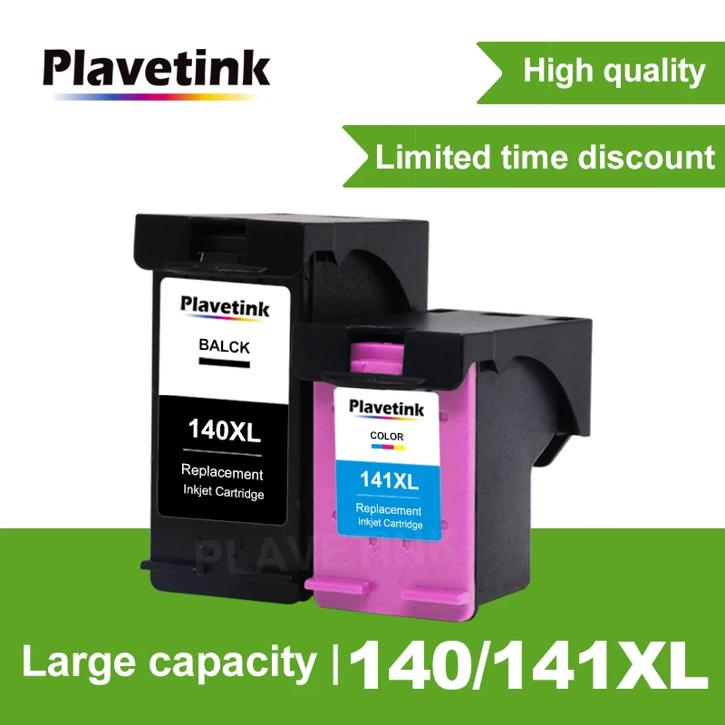 

Plavetink Ink Cartridge Compatible for HP 140 141 XL for HP Photosmart C4583 C4283 C4483 C5283 D5363 Deskjet D4263 D4363 Printer