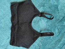 Sujetador deportivo sin costuras para mujer, Top de Fitness para Yoga, Copa A-D, negro y blanco, Top corto de gimnasia para correr