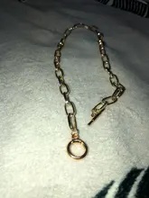 IPARAM-cadena gruesa con cierre de palanca para mujer, collares de oro con círculo entrelazado mixto, Gargantilla minimalista, joyería