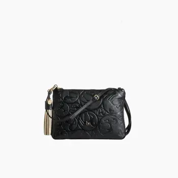 

Petusco Heritage-Joyce made handbag de Piel Black