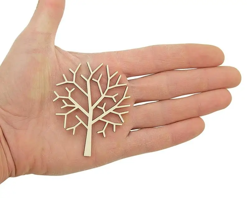 

Wooden Tree (7cm) Shape Art Wood Trees Projects Craft Decoration Gift Decoupage Ornament 0393
