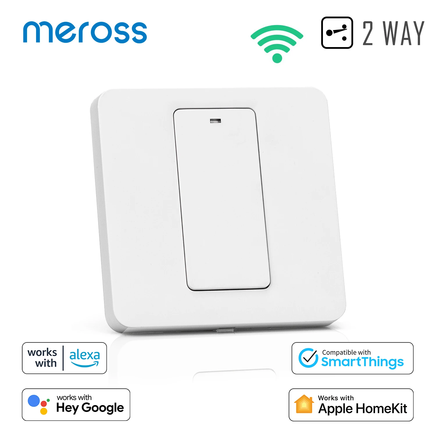 Meross Smart Wi-Fi DIY Switch, Works with Apple HomeKit, 2 Pack