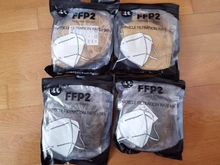 Mascarillas ffp2 de 6 capas, máscara respiradora de protección, fpp2, KN95, 98% de filtro, color negro y gris