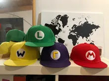 Gorra de baseball con bordado de Mario para niñas, informal, cosplay, hip hop, para viajar al aire libre