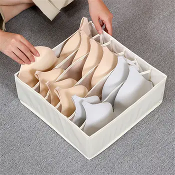 

6/8/16 Grids Underwear Organizer Box Multifunction Bra Socks Lingerie Storage Bags Foldable Organizador Oxford Cloth Storage Box