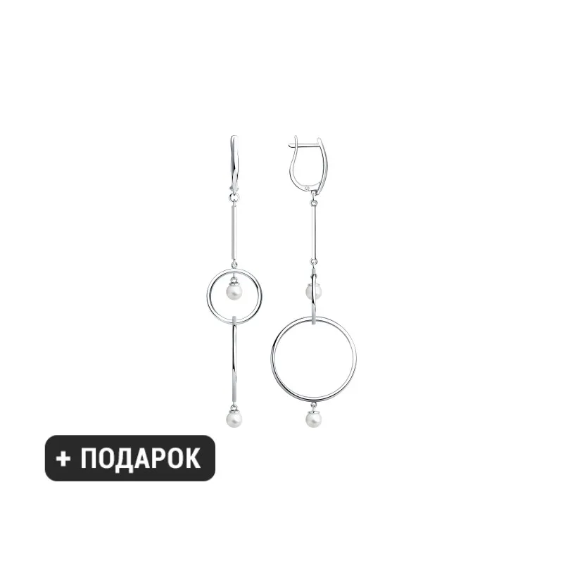 Серьги SOKOLOV из серебра с жемчугом