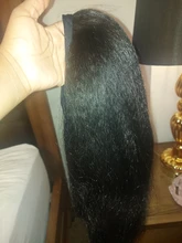 Pelucas de diadema rizadas y rectas Yaki, pelo sintético liso, sin pelucas frontales de encaje para mujeres negras, hechas a máquina de Wigs16-28 pulgadas