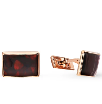 

Silver cufflinks with amber sunlight sample 925