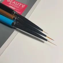 3 unids/set delineador para decoración de uñas pintura bolígrafo 3D consejos de acrílico DIY pinceles para Gel UV dibujo de línea de red manicura herramientas