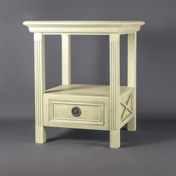 

Bedside Table Wood Gray mole 1 drawer low 50X60X50