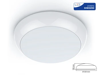 

V-TAC LP0801F Led ceiling lamp ceiling or wall cold 6400K 17W IP65 also external diameter 320mm SKU-802