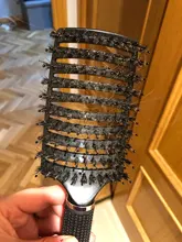 Peine para masaje del cuero cabelludo para mujer, 7 colores, cerdas de nailon, cepillo de pelo rizado húmedo, cepillo de pelo para salón, herramientas de estilo de peluquería