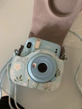 Cover-Shell Case Camera Shoulder-Strap Instant-Film Mini PU with Back-Side Pocket Pocket