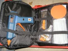 Kit de herramientas de Pistola de Pegamento Caliente con ajuste de temperatura, pistola de silicona de 150W para reparación de artesanías, bricolaje, barras de pegamento de 11mm, boquilla de cobre puro