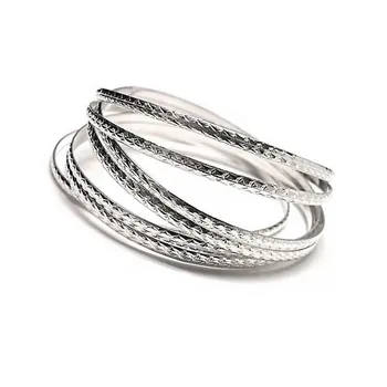 

Bracelet 925 Sterling silver m weekly smooth faceted 3mm. Wide diameter 70mm. [AC0278]