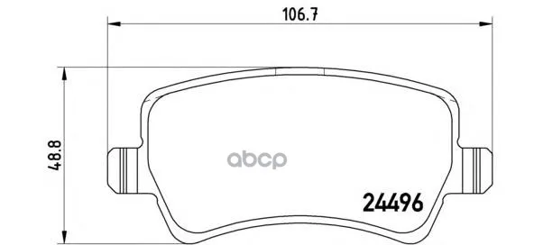 Колодки Тормозные Ford Galaxy/S-Max/Volvo S80/V70/Xc60/Xc70 07- Задние Brembo P24078 Brembo арт. P24078
