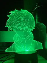 Lamp Bedroom-Decor Gift Led-Night-Light Acrylic Academia Face-Design Anime Shoto Todoroki