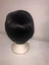 Tinashe belleza Bob corto peluca con flequillo corte Pixie brasileño pelucas de cabello humano Remy máquina barato rojo marrón pelucas para mujeres