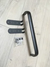 Toallero montado en la pared para baño, toallero negro de aluminio, riel negro mate, soporte de toalla, 30-50 CM