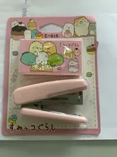 Sumikko Gurashi-Juego de Mini grapadora de dibujos animados, accesorios de Escuela Japonesa, librería portátil, papelería, escuela y oficina