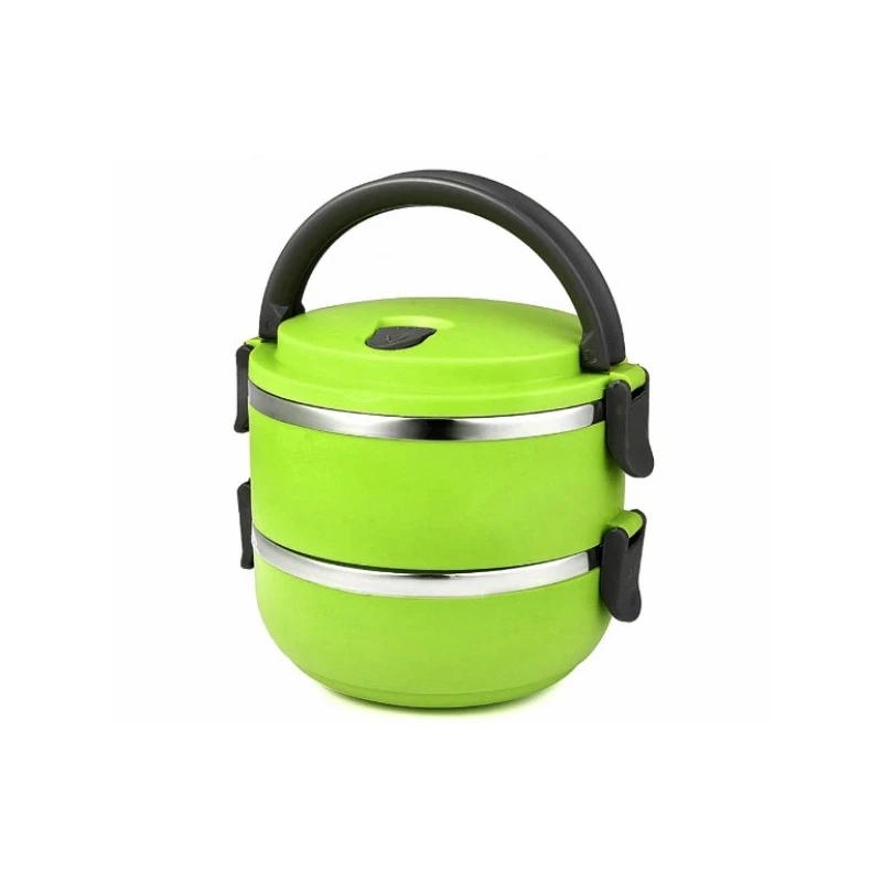 Ланч бокс 2 секции Lunch Box Urban Living 3 Layer Stainless Steel термо контейнер для обедов