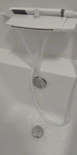 Bathroom Tub Faucet Single Handle Waterfall Spout Mixer Tap with Hand Shower Wall Mounted