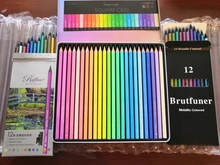 Brutfuner-lápices de colores metálicos, 12 Uds., lápiz profesional de Color dorado para bocetos escolares, regalos de pintura