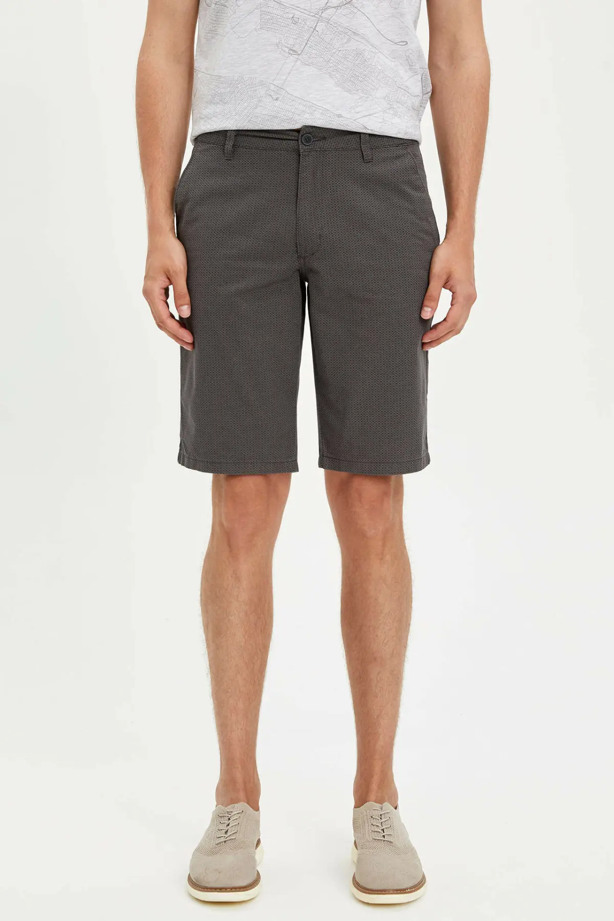 

DeFacto Man Summer Brown Color Shorts Men Casual Straight Short Bottoms Male Mid-waist Bermuda Shorts-K6969AZ19SM