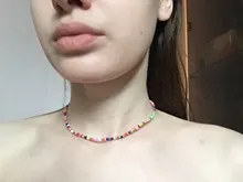 10 unids/set Color caramelo bohemio hecho a mano cuentas de arco iris gargantilla collar de satélite collares de joyería de moda para mujer