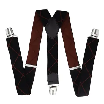 

Pants suspenders with reinforced clips (3.5 cm, 3 clips, black) 55721