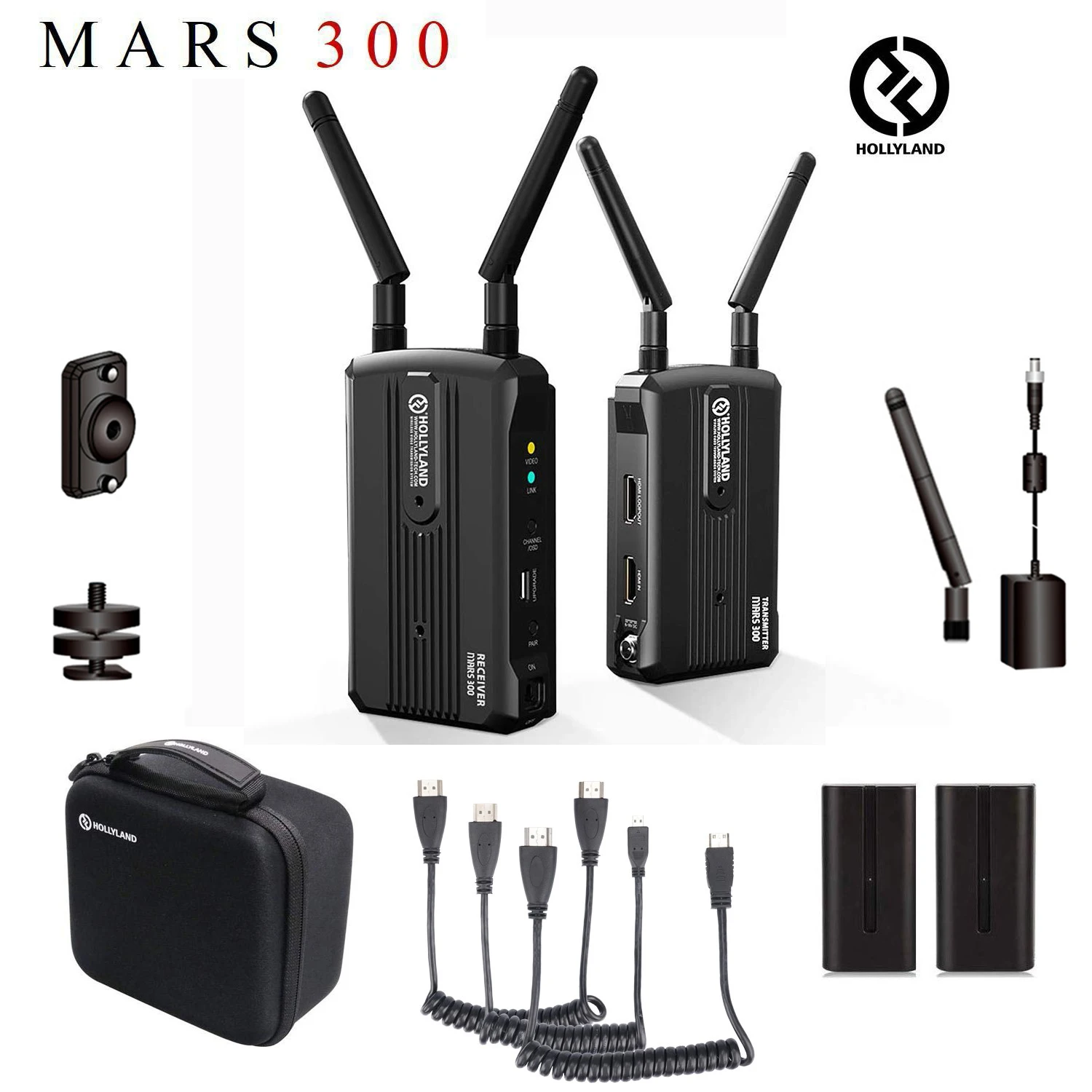 Hollyland Mars 300 300ft Беспроводная система передачи изображения HD видео 1080P двойной HDMI