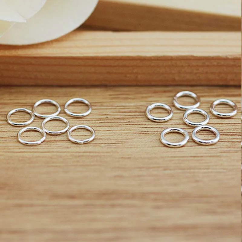 Close Ring Genuine Real Pure Solid 925 Sterling Silver Closed Jump Rings  Split Ring Key Chain Jewelry Making Findings - Jewelry Findings &  Components - AliExpress