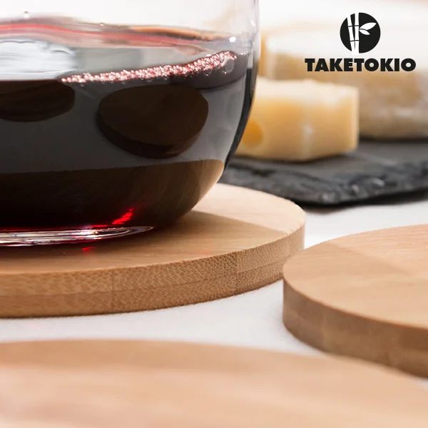 TakeTokio Набор бамбуковых подставок(упаковка из 4 шт