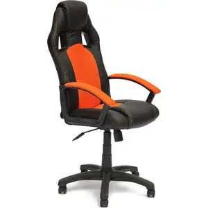 

Chair tetchair driver leather/Deputy/fabric Black/Orange 36-6/07