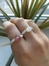 Elegante cuenta de perla simulada piedra elástico anillos para las mujeres anillo de corazón para nudillos del dedo de moda Vintage ajustable joyería regalos
