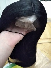 Black Wig Looking-Wig Synthetic-Wigs Middle-Part Natural Straight Long Women Heat-Resistant-Fiber