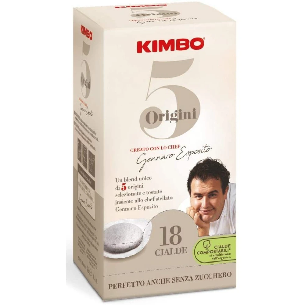 Dosettes de Café Compostables Kimbo ESE-Decaffeinated-Goût complet, arôme riche sans caféine (100 dosettes) afbeelding