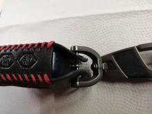 3 botones de cuero coche-estilo de cubierta para Starline B9 B6 A91 A61 Twage dos forma de sistema de alarma para coche llavero