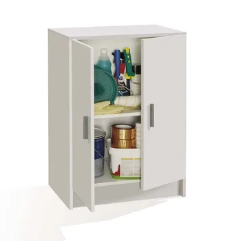 

Cabinet Wardrobe Multi-Purpose 2 Doors, White Color, Sizes: 80x59x37 cm Bottom