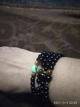 Pulsera de terapia magnética de obsidiana negra, piedra Natural, para pérdida de peso, Unisex, adelgazamiento, cuidado de la salud, 1 ud.