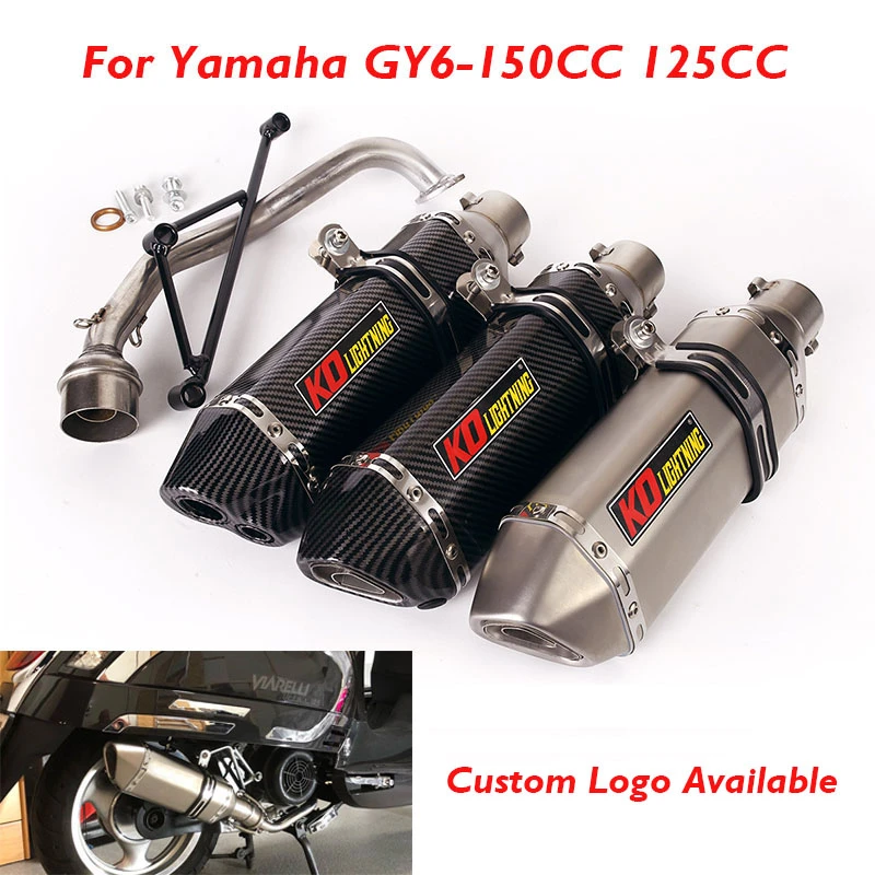 Motorcycle Exhaust System Muffler Baffle Front Connection Link Pipe Stainless Steel For Yamaha Gy6 125cc 150cc Exhaust Exhaust Systems Motorcycle Aliexpress