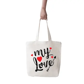 

Angemiel Bag Big My Love Printed Shopping Beach Tote Bag
