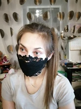 Máscara De moda 1pc encaje delicado apliques lavable y reutilizable boca cara máscara Mascarillas De Tela Mondkapjes Wasbaar