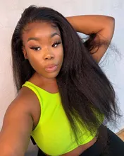 Microlinks-extensiones de cabello brasileño Afro para mujeres negras, cabello virgen 100%, con punta recta, a granel, EverBeauty