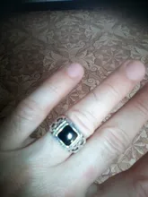 Anillo de navidad plateado para hombre, anillos de esmalte cuadrado y negro, joyería fina, alta calidad, 8-11