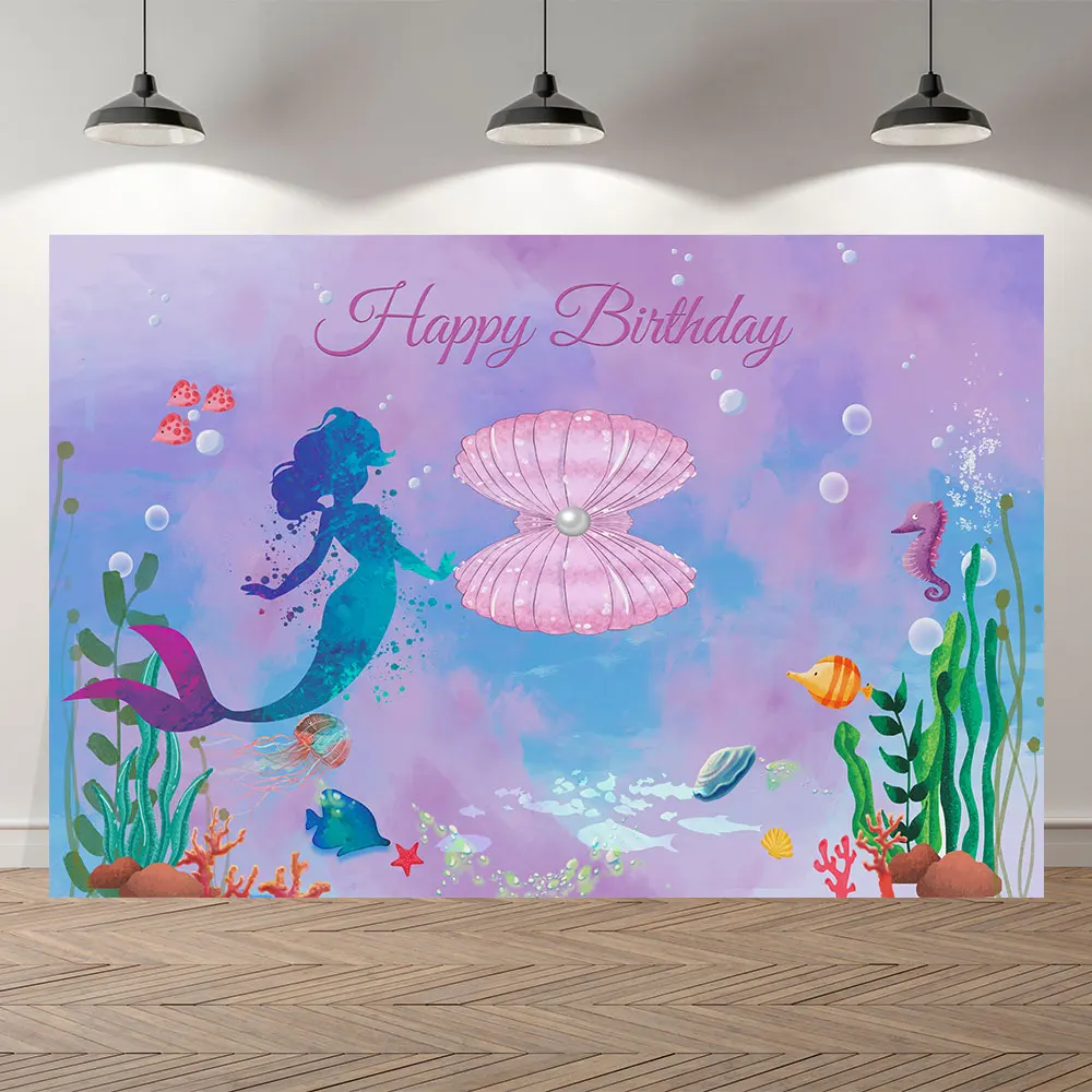 Seekpro Sirenetta Principessa Kidunder Sea Bed Castle Corals Fotografia Sfondo Baby Shower Festa Di Compleanno Foto Sfondo