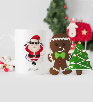 

Personalized Christmas Theme Mug and Handmade Royal Icing Cookie Set-9