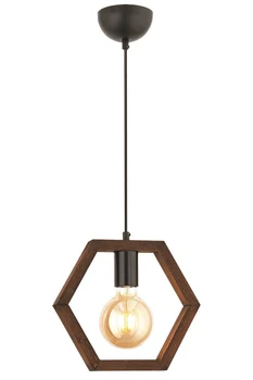 

AVONNI AV-65210-1BSY Black Painted Chandelier, E27, Metal, Woode